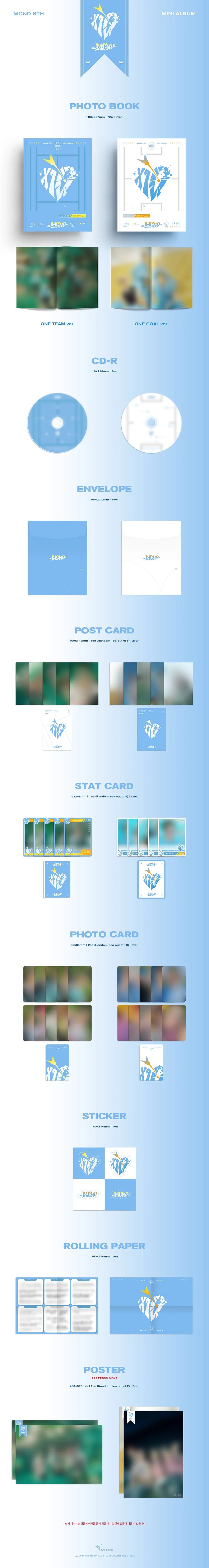 Mcnd 6th Mini Album - X10 (Photobook One Goal Ver)