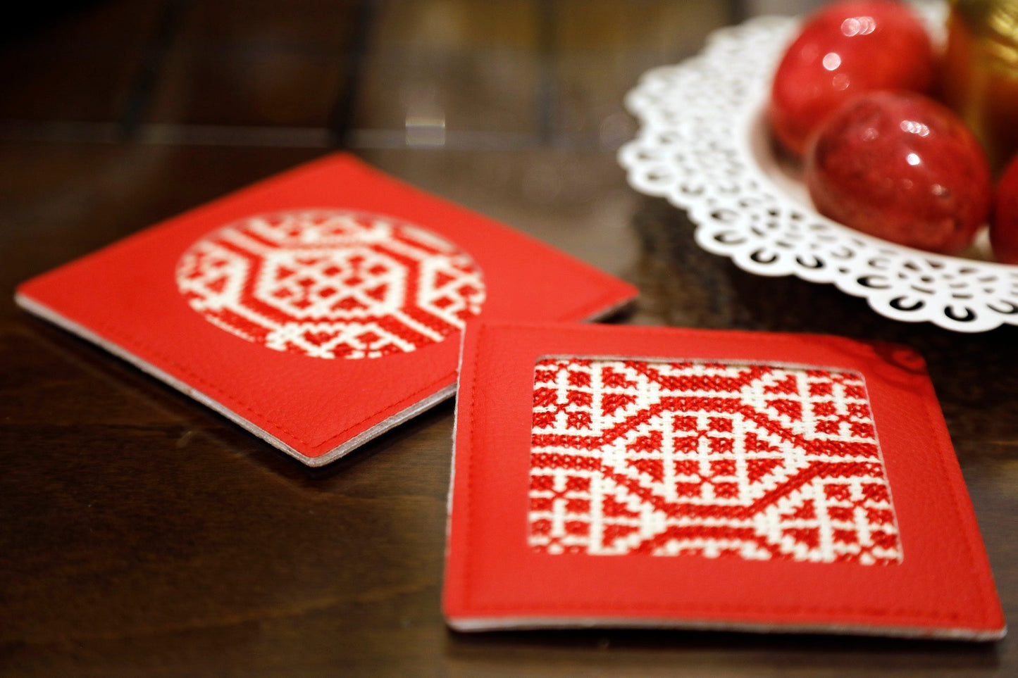Dalia Coasters - Palestinian Red