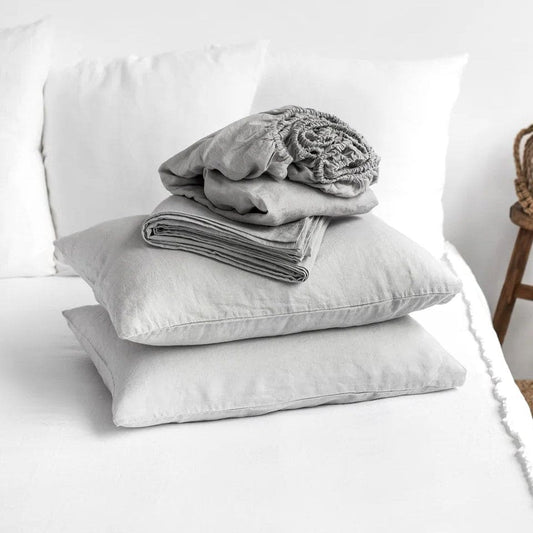 Pure European Flax Linen Bed Sheets Set - Choice of Colors & Depth