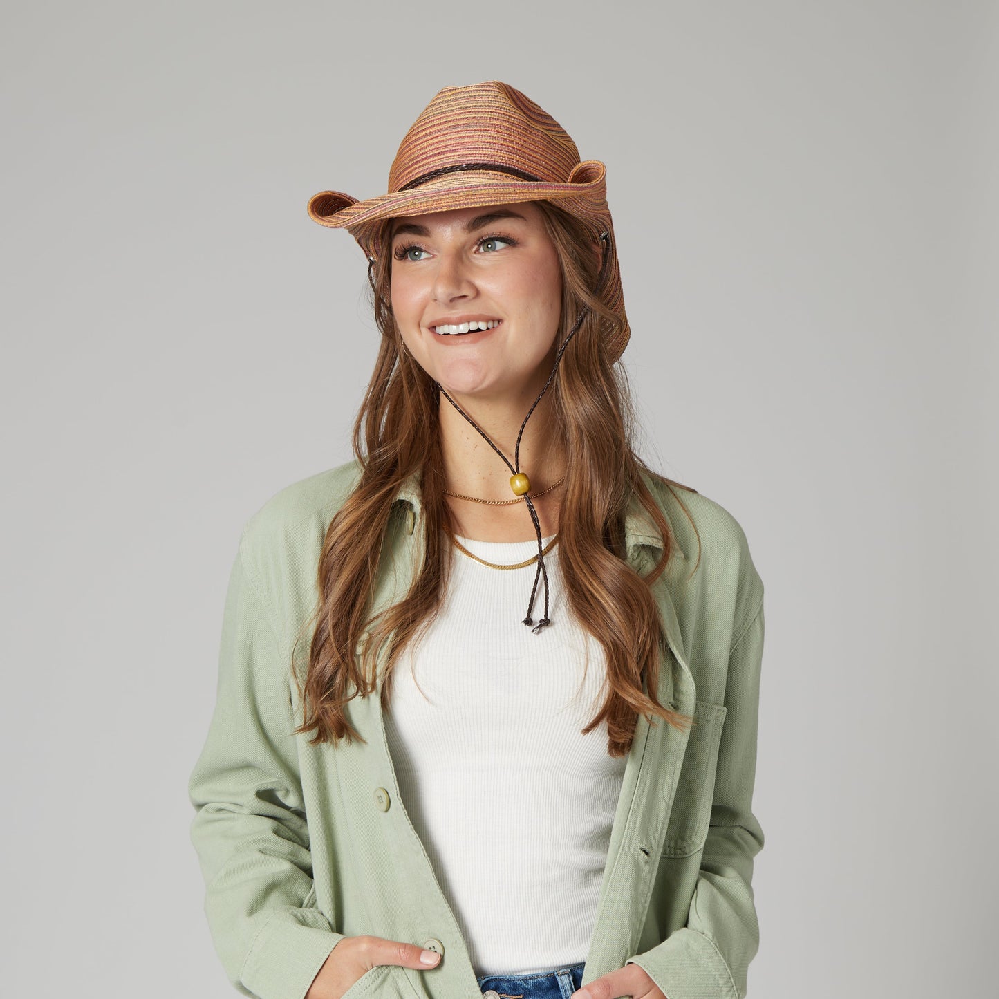 Mimi - Women's Mixed Braid Cowboy Hat