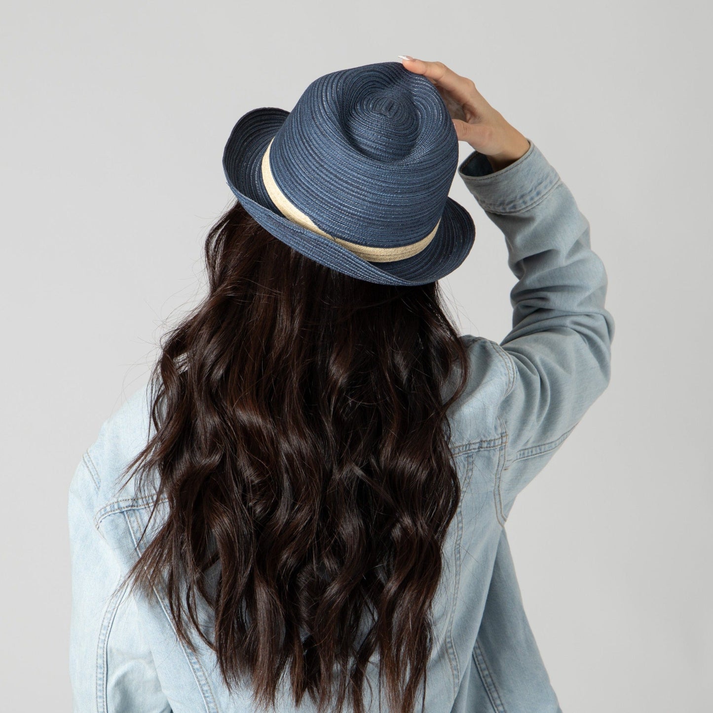 Womens Mixed Braid Fedora