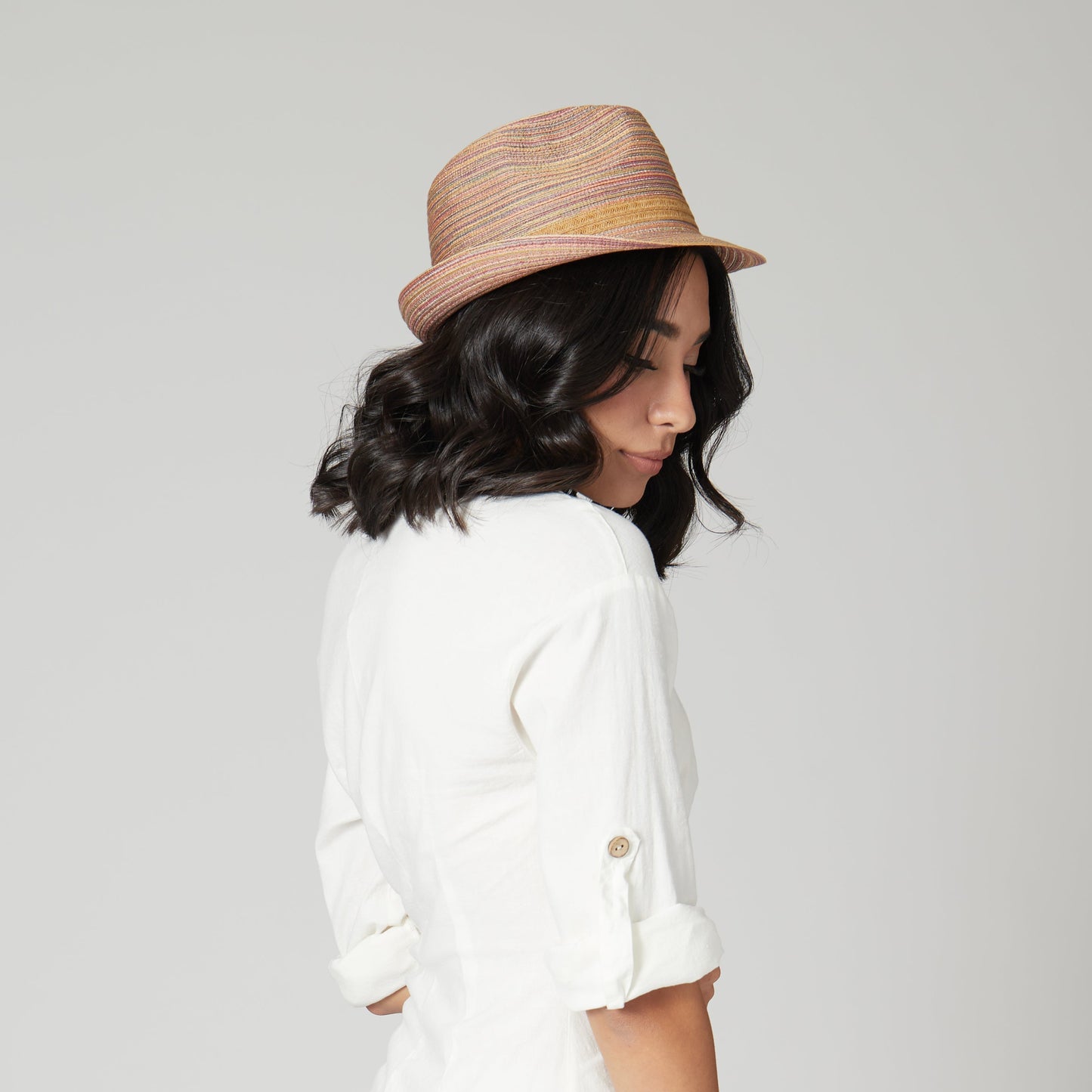 Womens Mixed Braid Fedora