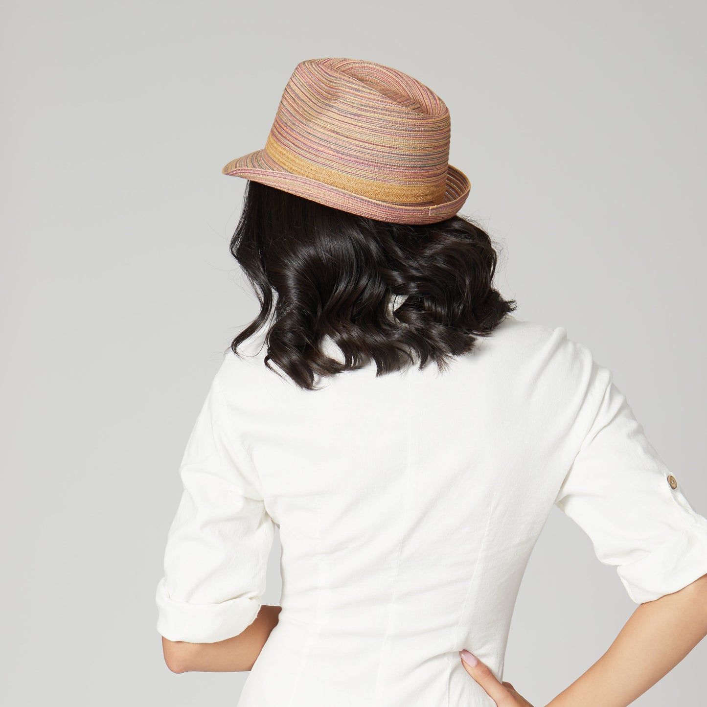 Womens Mixed Braid Fedora