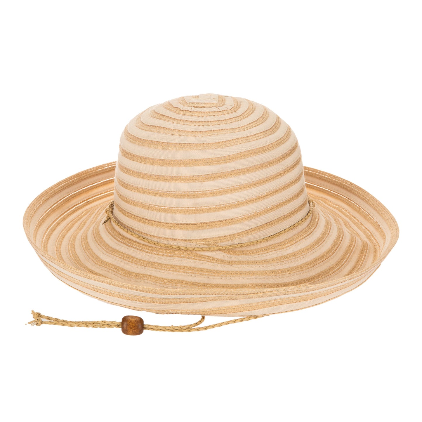 Women's Polybraid/Ribbon Mixed Kettle Brim with Adjustable Chin Cord (MXM1036)