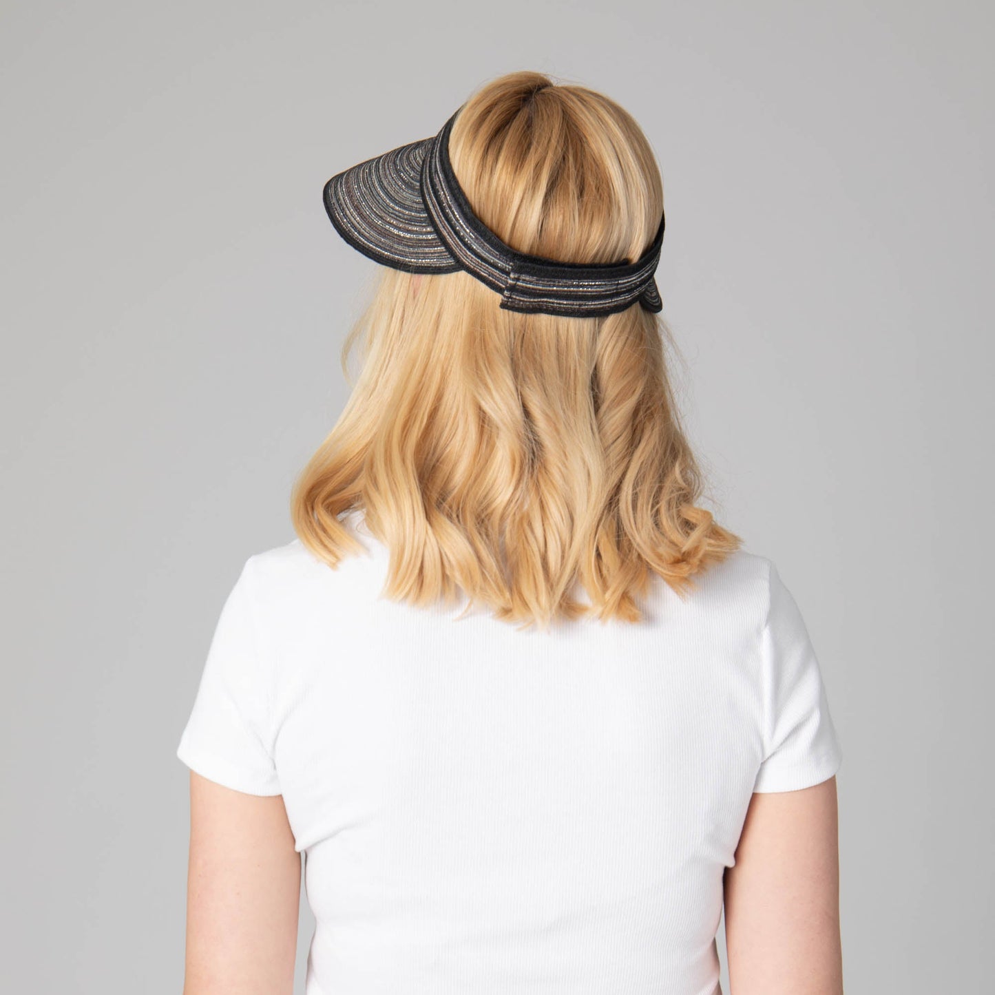 Women's Mixed Braid Visor with Velcro Strap