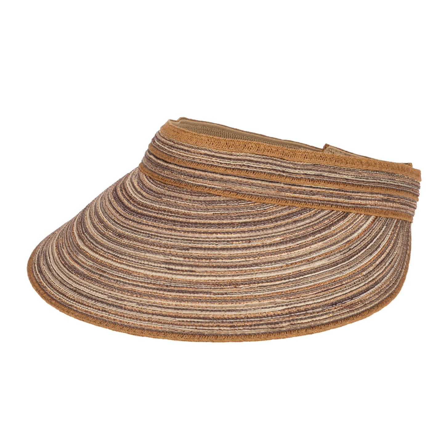 Women's Mixed Braid Visor with Velcro Strap