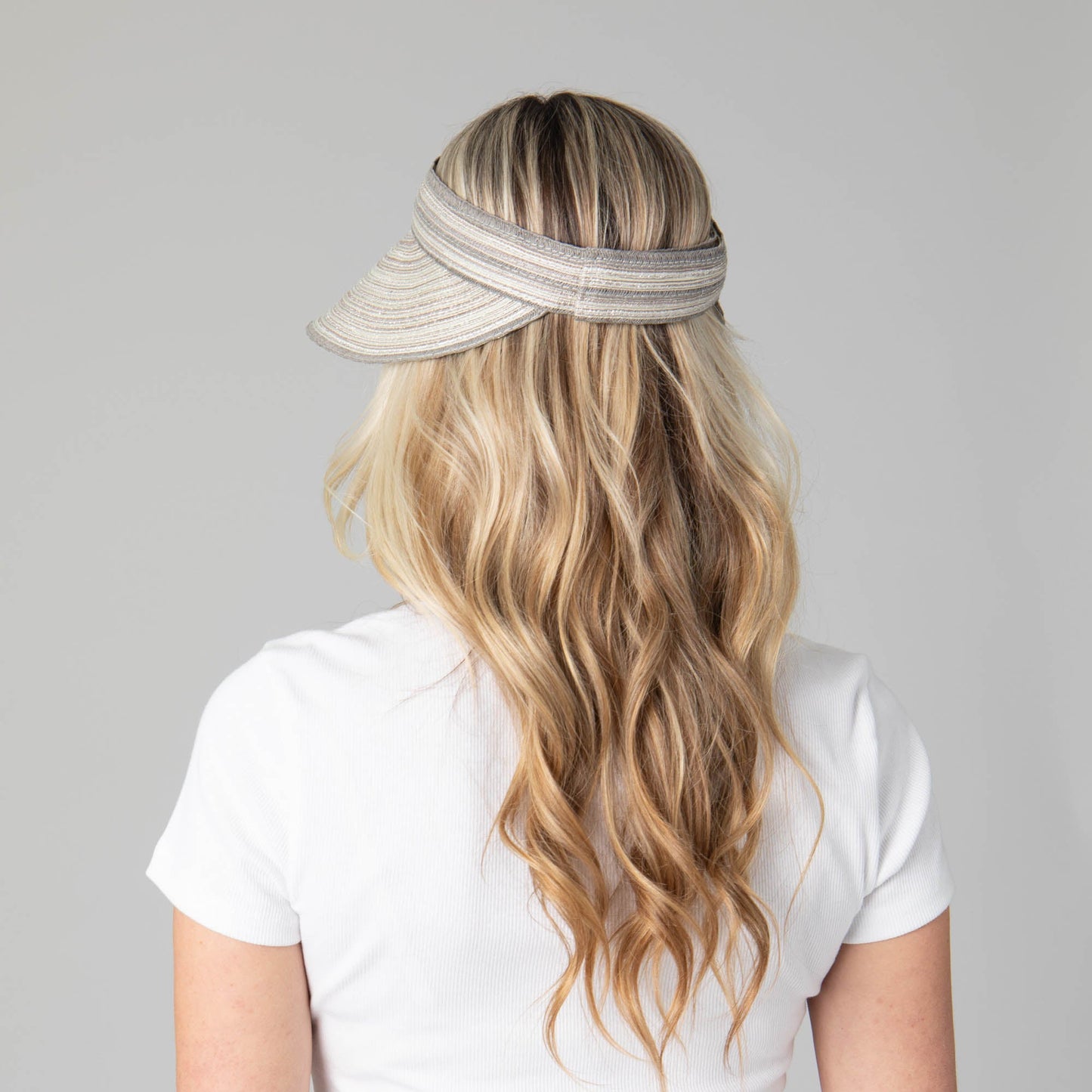 Women's Mixed Braid Visor with Velcro Strap