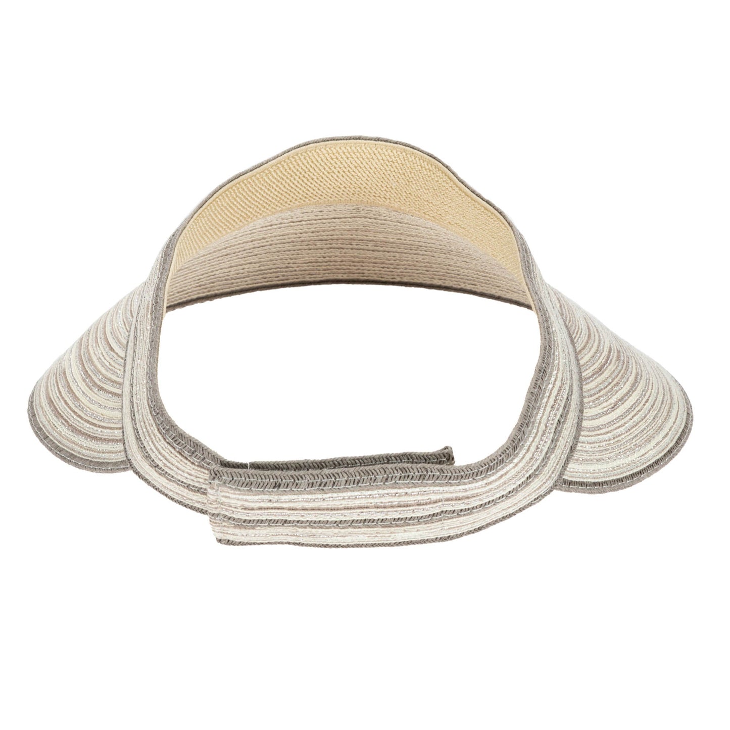Women's Mixed Braid Visor with Velcro Strap