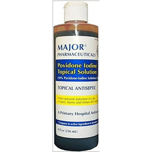 Major Povidone Iodine Topical Solution 10%- 8oz