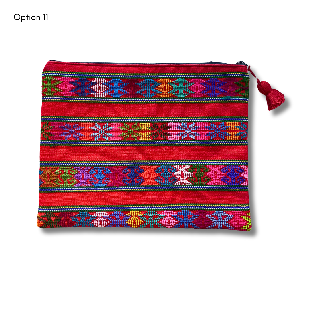 Maya Up-cycled Huipil Cosmetic One-of-a-Kind Bag (2XL) - Guatemala - Osadia Concept Store