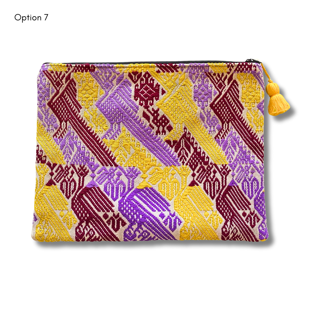 Maya Up-cycled Huipil Cosmetic One-of-a-Kind Bag (2XL) - Guatemala - Osadia Concept Store
