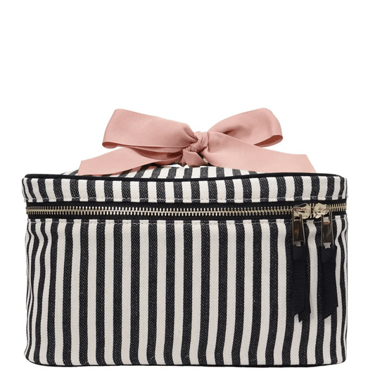 Medium Box Makeup & Toiletry with Insert Organizer – Striped