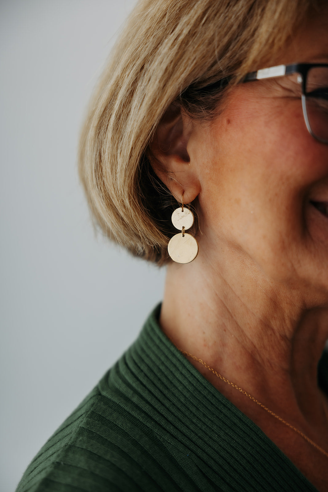 Enlight Earrings | Repurposed Automotive Steel | Gold Leaf | Gold Plated Ear Wire