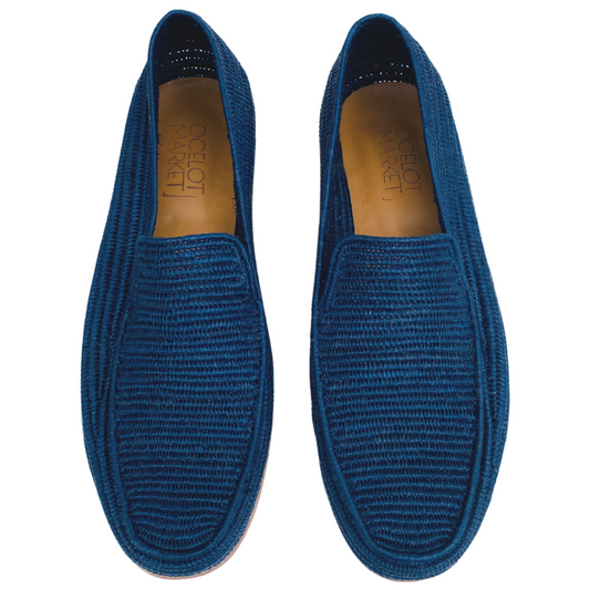 Men's Raffia Loafer Navy