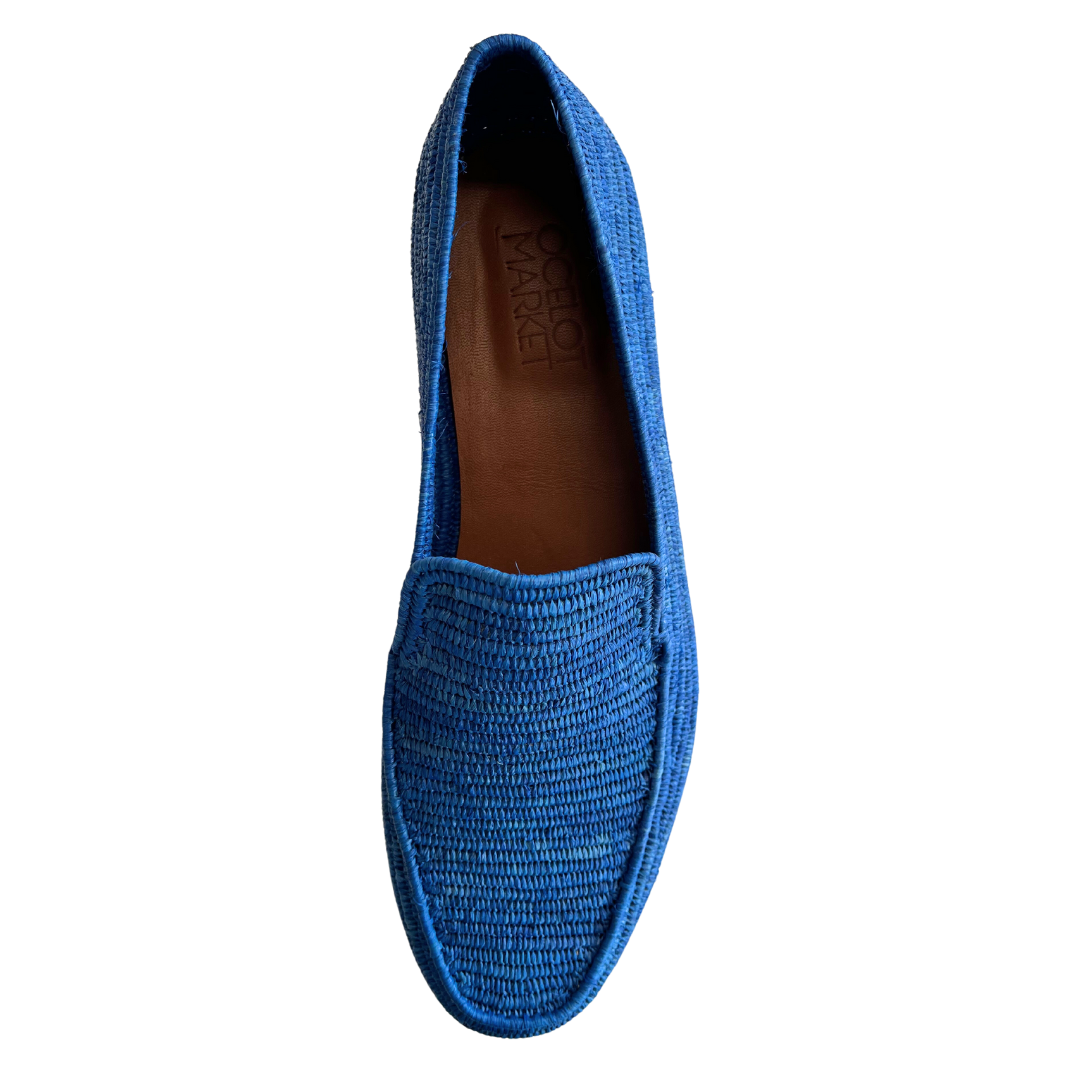 Men's Raffia Loafer in Blue