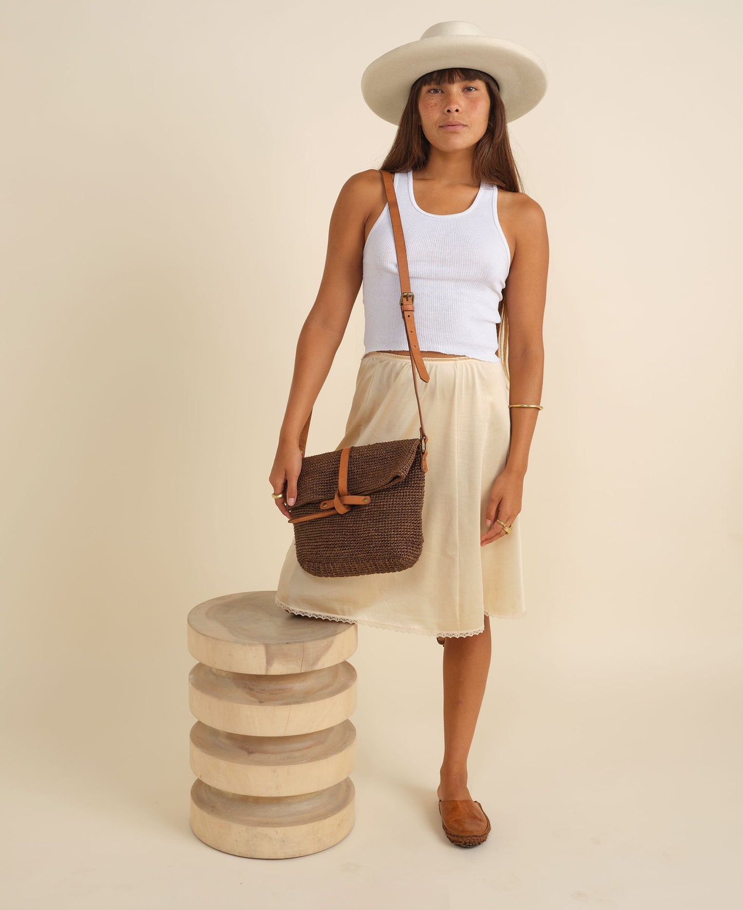 Carmen - Knotted Crossbody | Oak Brown