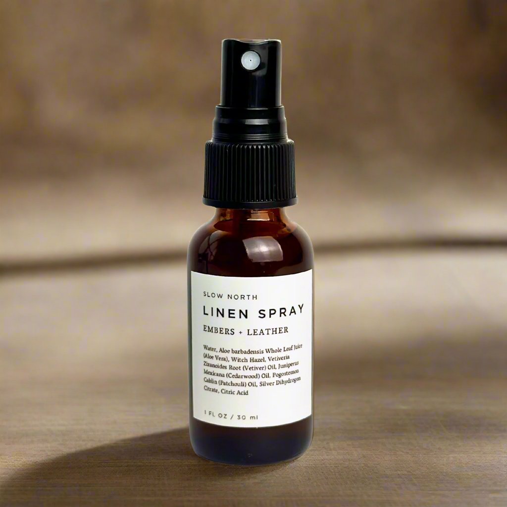Mini Linen Spray - Embers + Leather