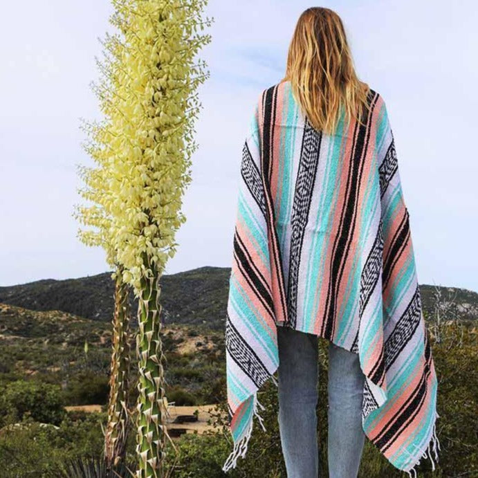 Mint & Peach Falsa Blanket