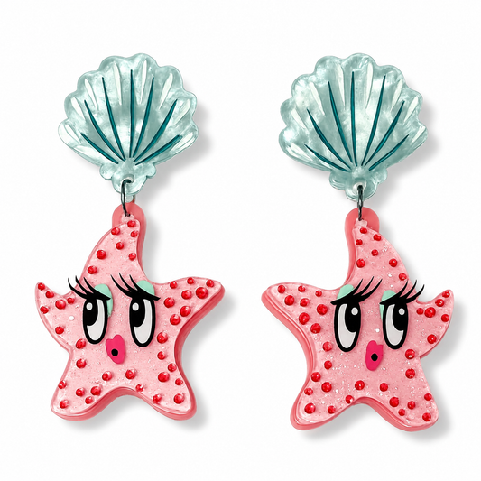 Starfish Starlet Earrings by Miss Fluff x Lipstick & Chrome