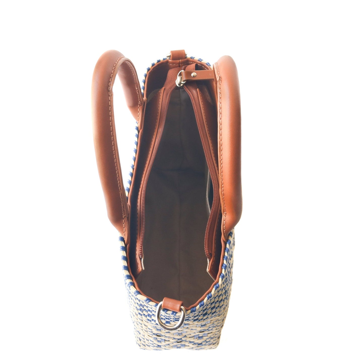 Mixte Small Woven Crossbody Bag - Tan Leather