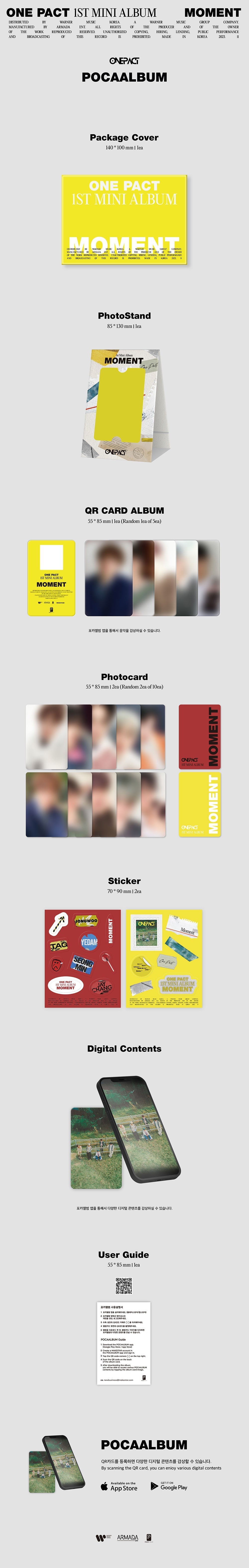 One Pact 1st Mini Album - Moment (Pocaalbum)