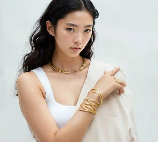 Smoky Quartz Swarovski Bangle Bracelet