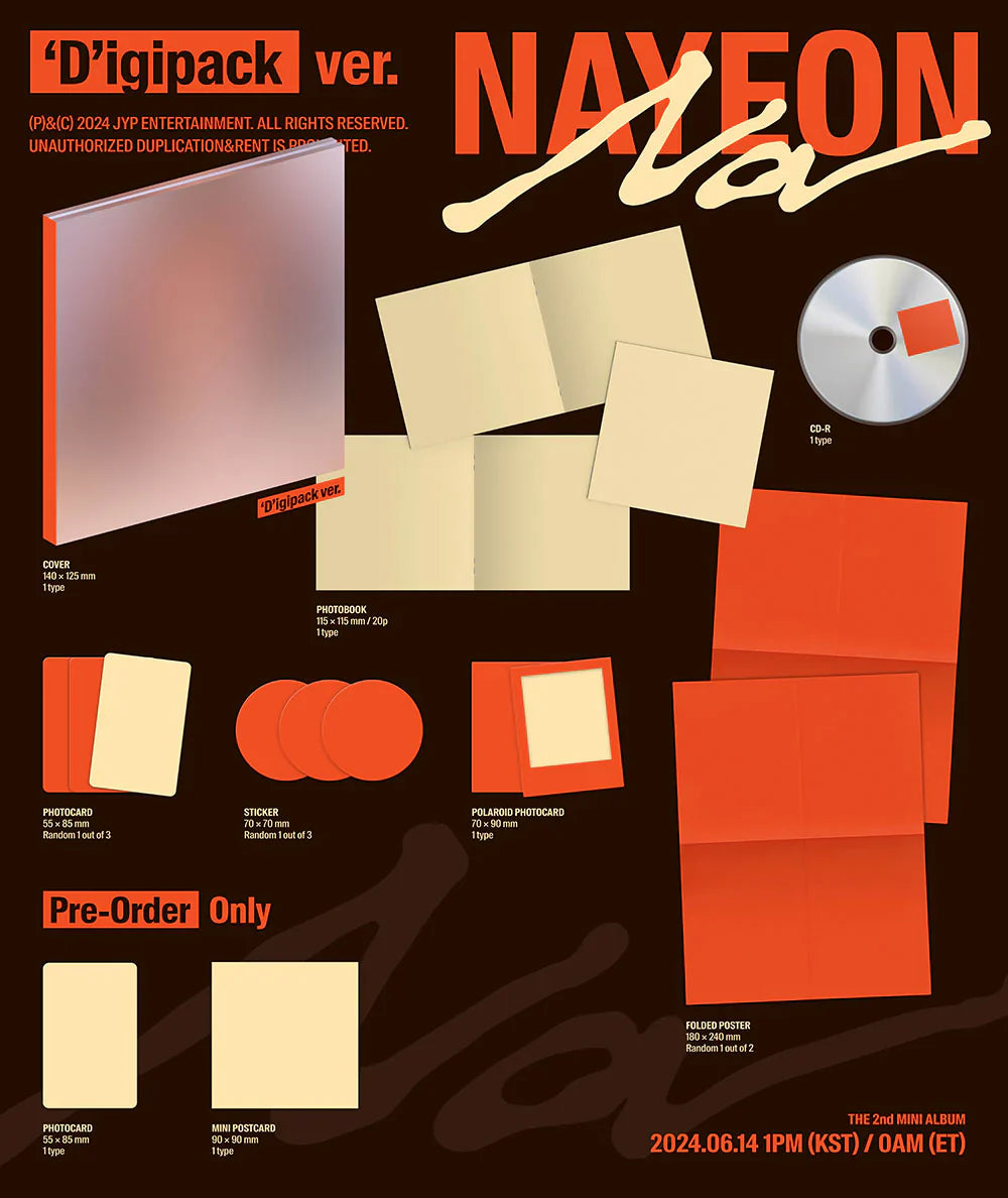 Twice Nayeon 2nd Mini Album - Na (Digipack Ver.)