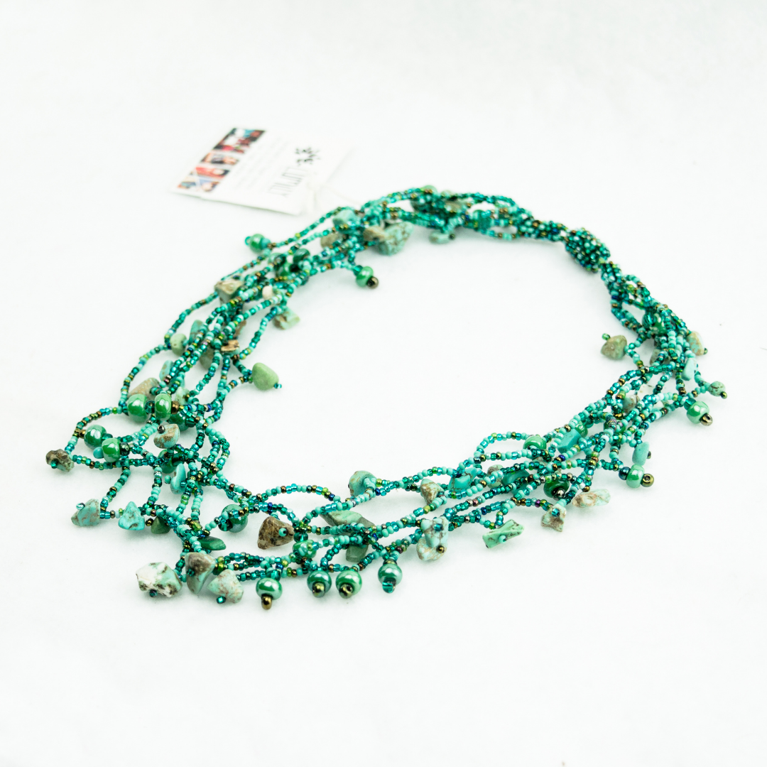 Luzy Beaded Necklace with Magnetic Closure - Guatemala