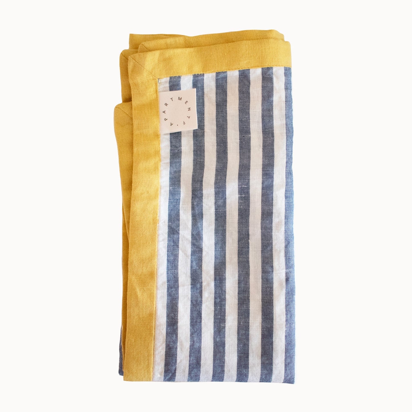 Blue Striped Linen Napkins - Set of 2