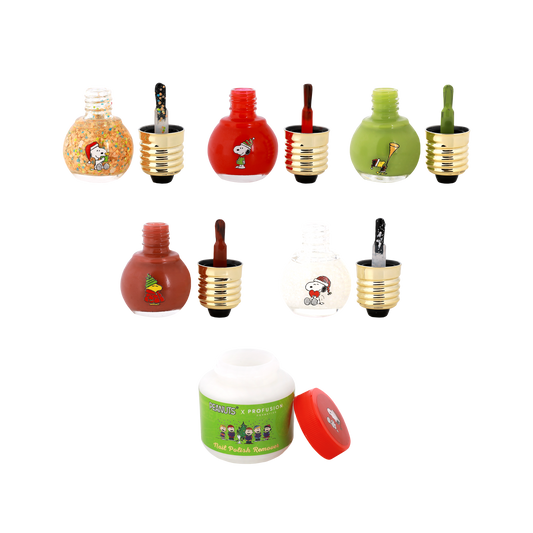 Peanuts Holiday | Sparkling With Joy 5 PC Nail Polish Set & Nail Polish Remover - Osadia Concept Store
