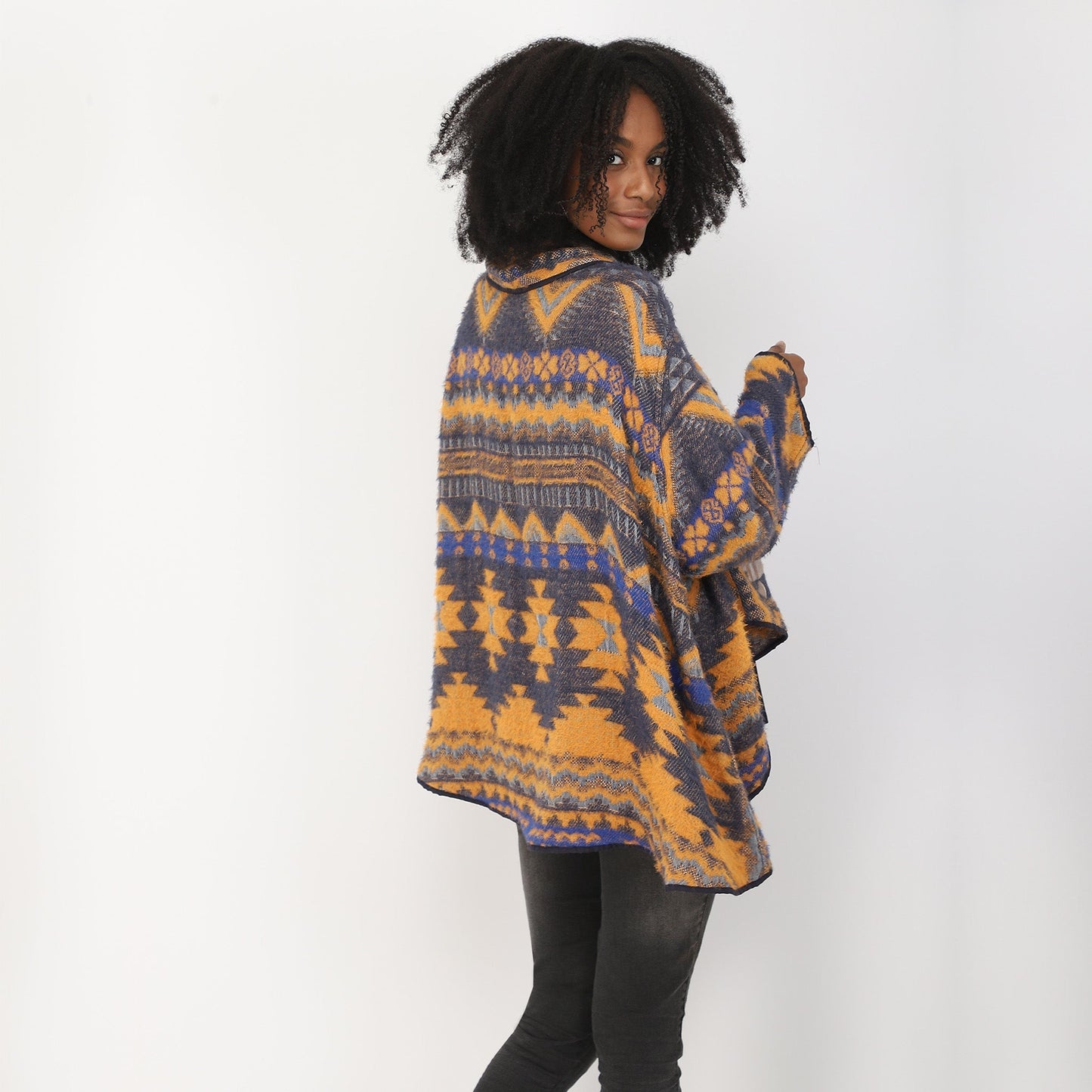 Santo Kimono - Navy Mustard