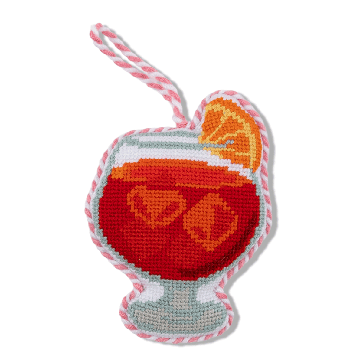Needlepoint Icon Ornament - Negroni