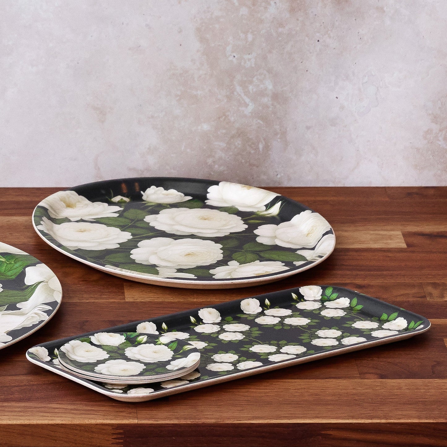 Night Garden Narrow Birchwood Small Decorative Tray