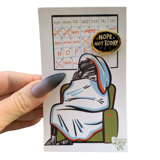 Nope, Not Today Enamel Pin in Bubble Design - Osadia Concept Store