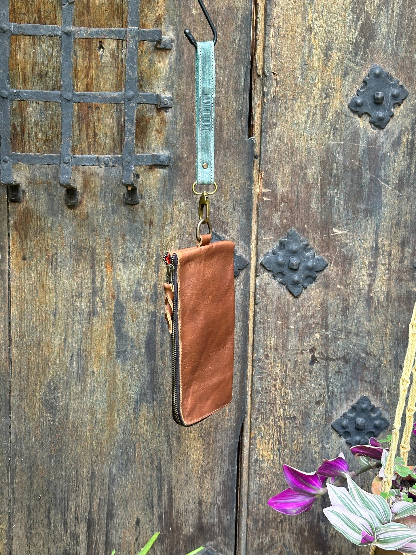 Clutch Bag - Brown and Cemento Strap