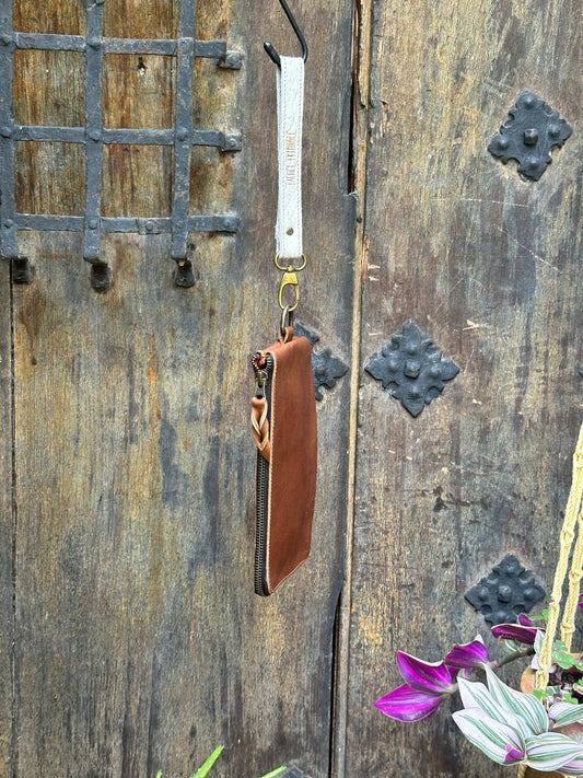 Clutch Bag - Brown and Hair Strap