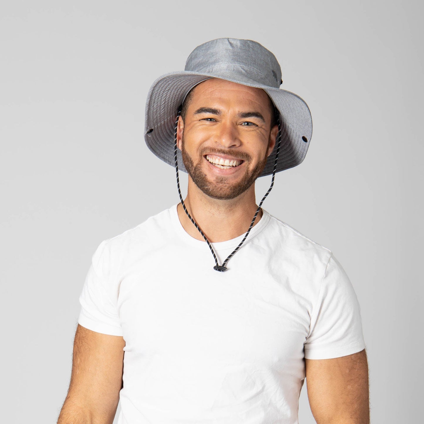 Outdoor Boonie Hat with Neck Flap and Adjustable Chin Cord
