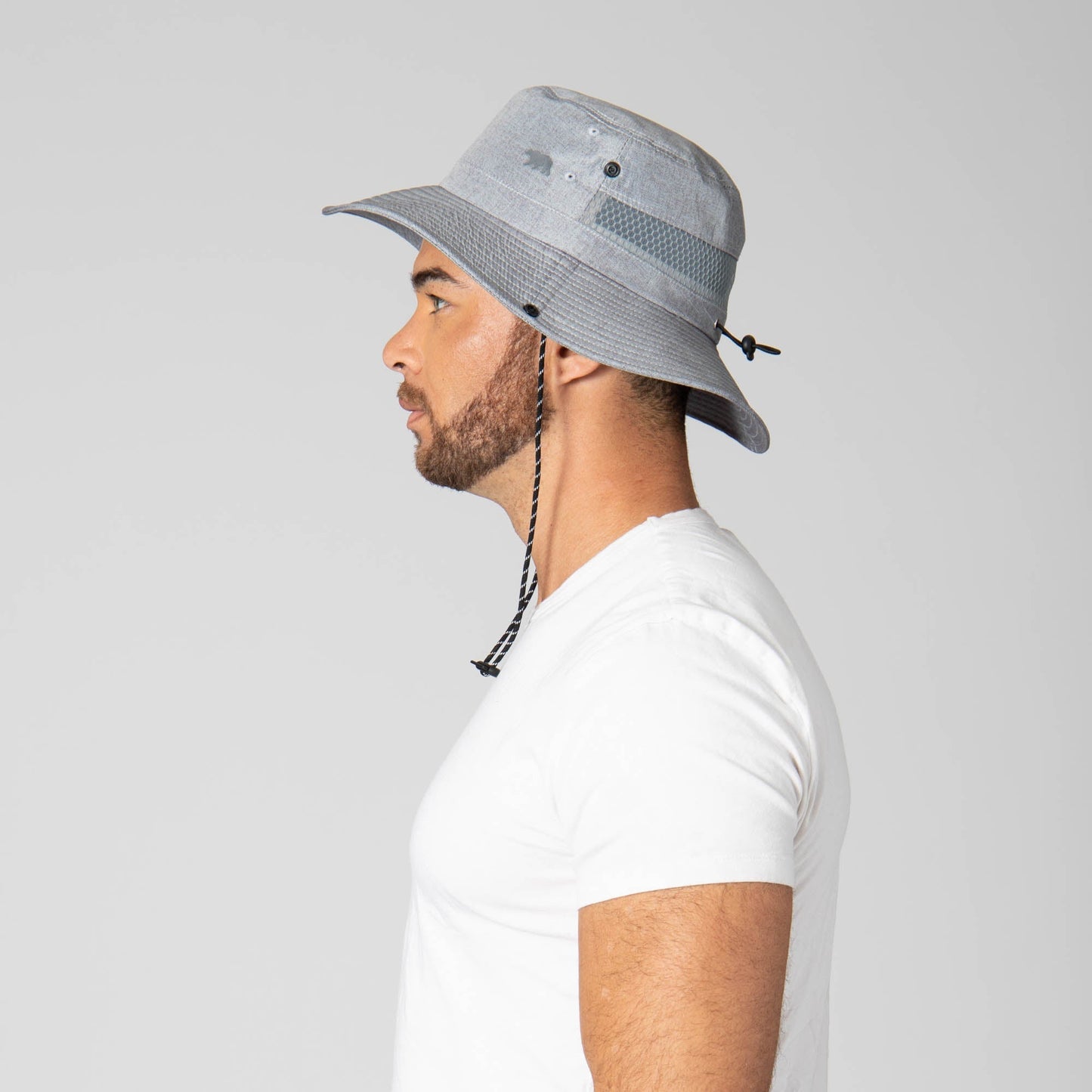 Outdoor Boonie Hat with Neck Flap and Adjustable Chin Cord