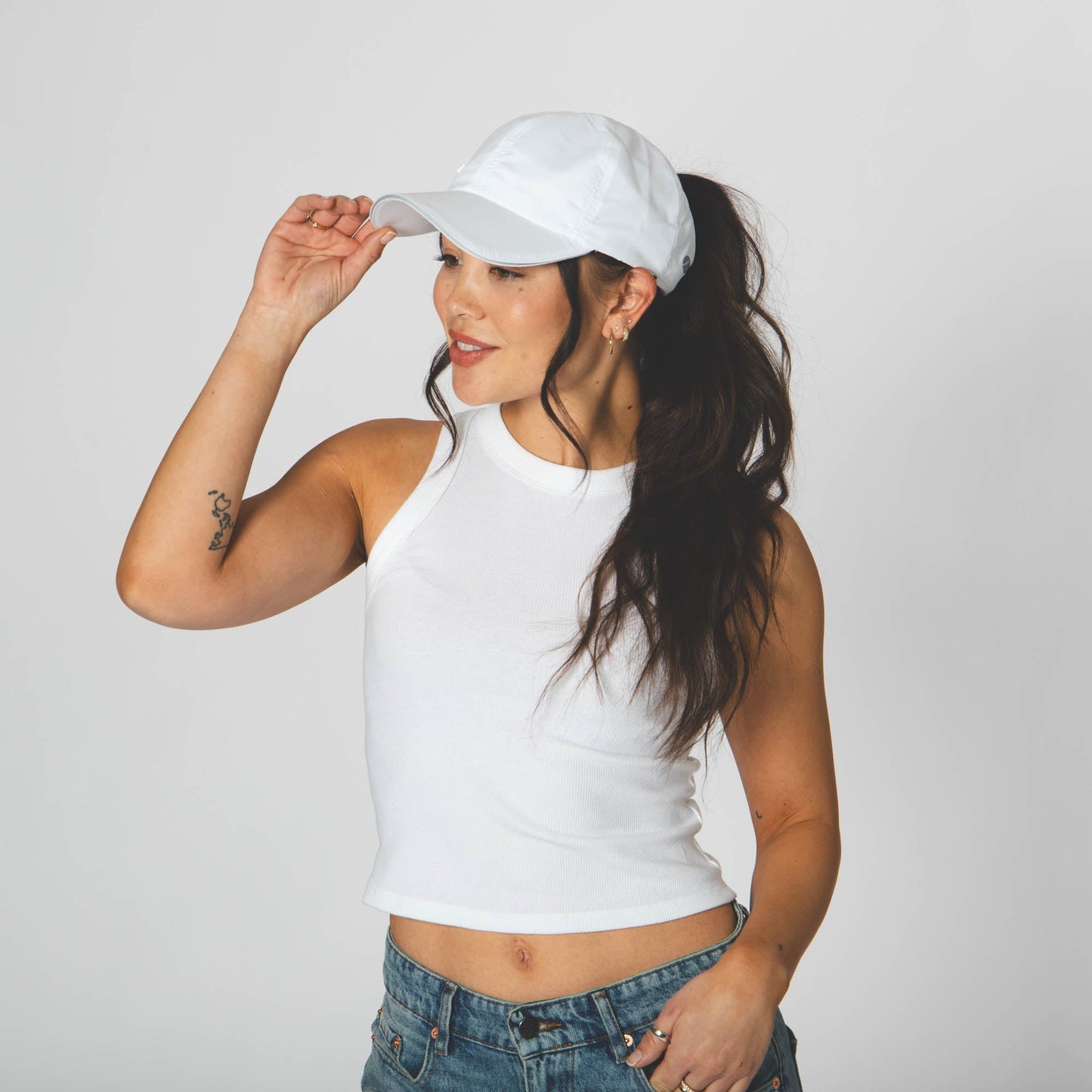 Women's Running Cap with Wide Ponytail Opening