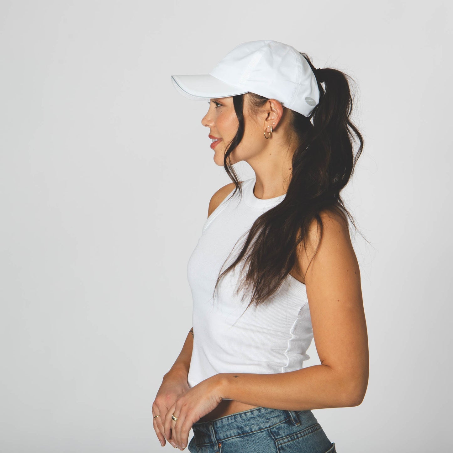 Women's Running Cap with Wide Ponytail Opening