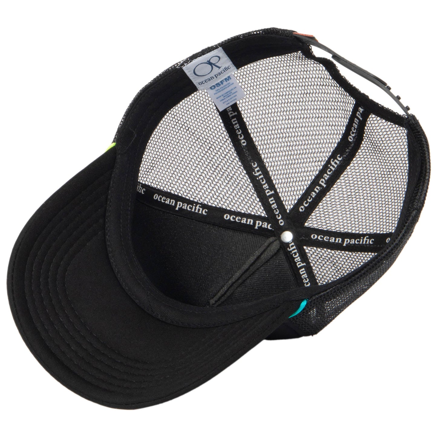 Ocean Pacific - 5 Panel Trucker Hat with Neon Logo