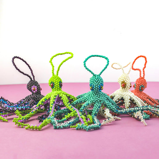 Octopus Seed Bead Ornament - Guatemala - Osadia Concept Store