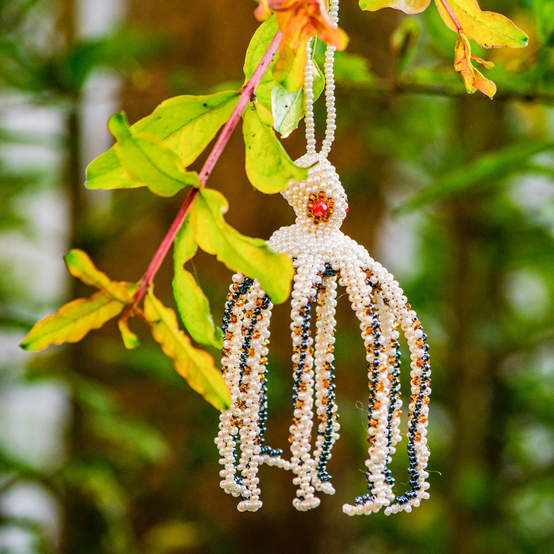 Octopus Seed Bead Ornament - Guatemala - Osadia Concept Store