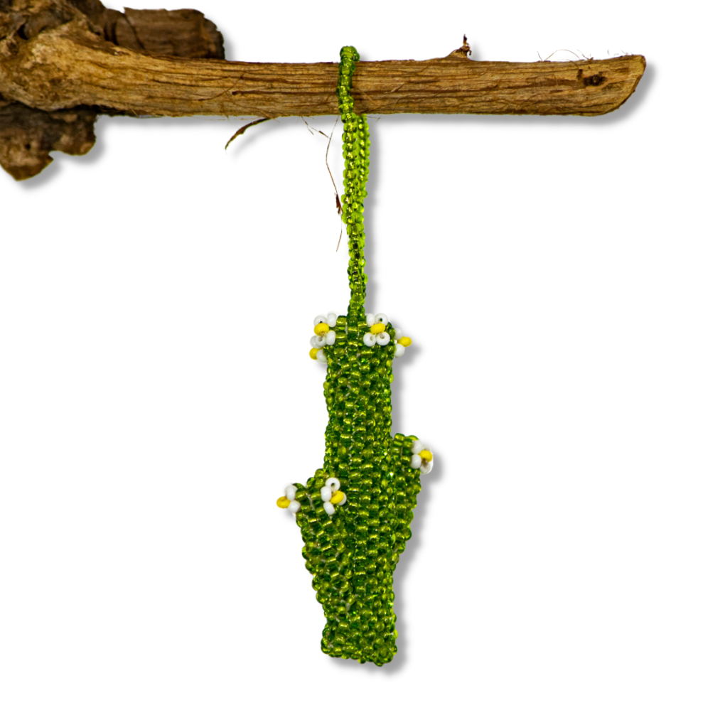 Cactus Seed Bead Artisan Made Ornament - Guatemala
