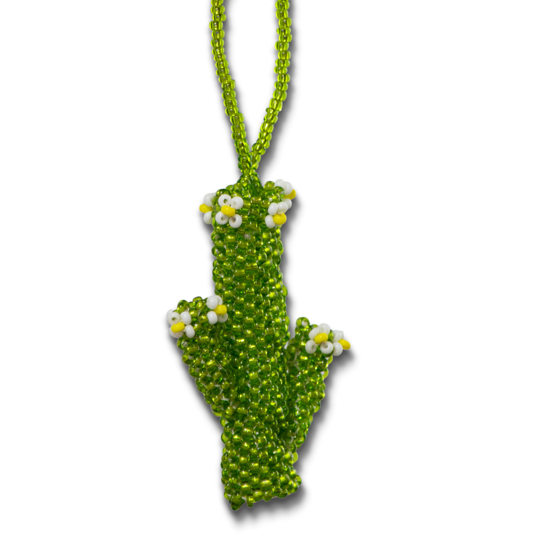 Cactus Seed Bead Artisan Made Ornament - Guatemala