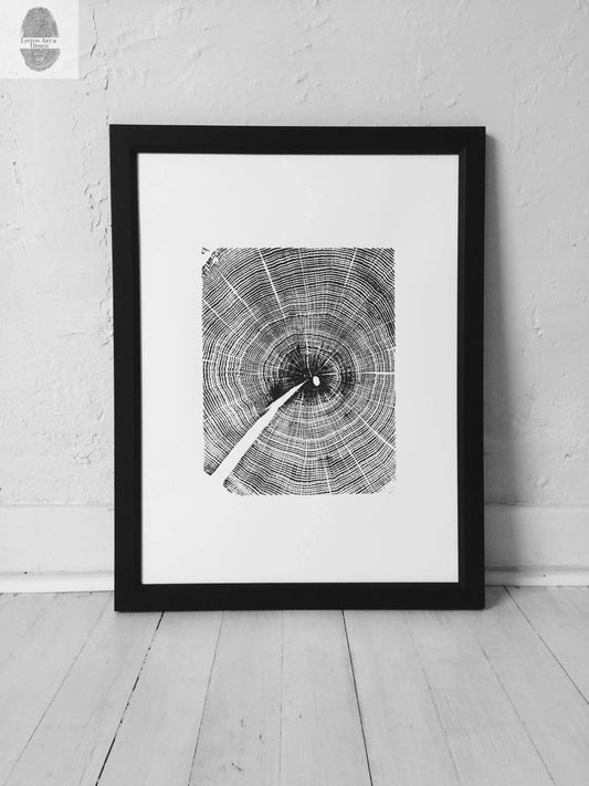 Oak Tree Ring Print- 18x24 print