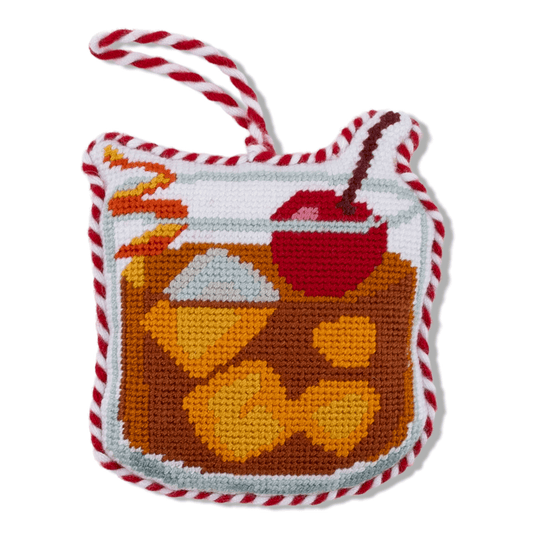 Needlepoint Icon Ornament - Old Fashioned