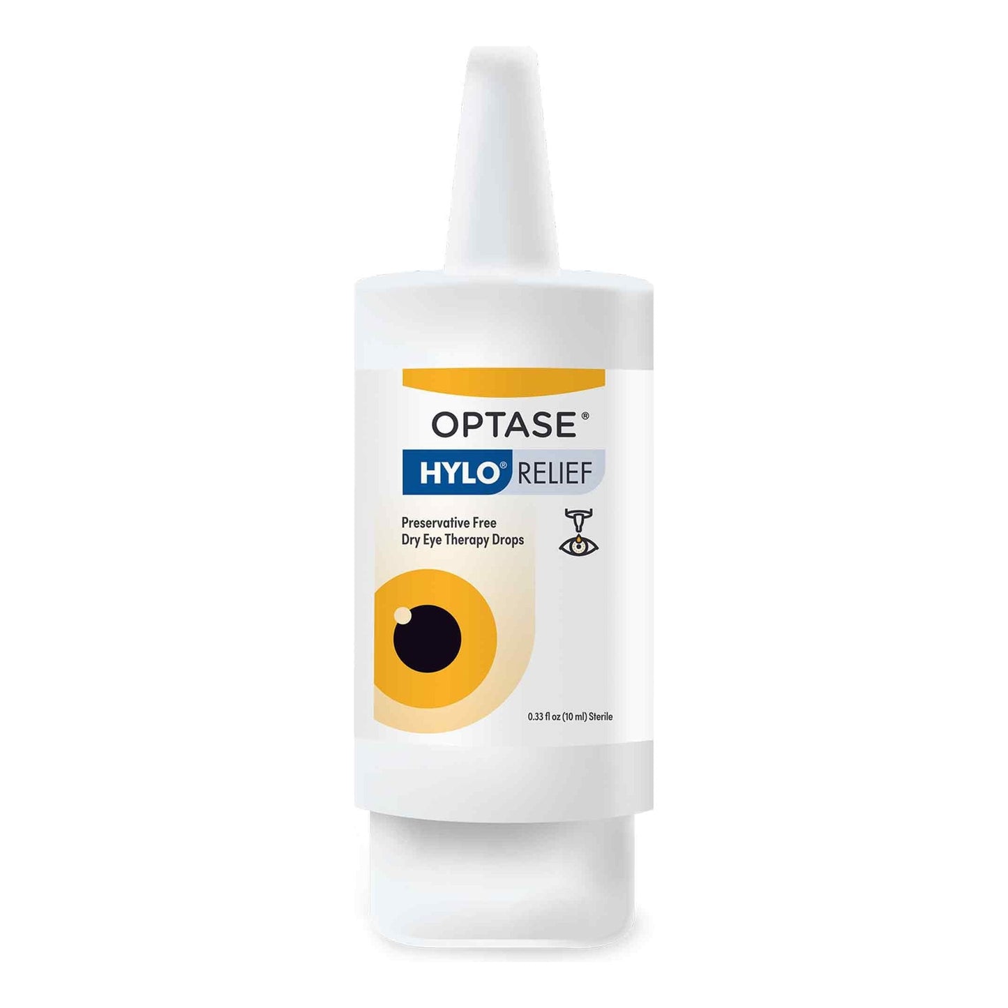 Optase Hylo Relief Dry Eye Drops - Fast-Acting Preservative Free Eye Drops for Dry Eyes - with Paten 0.33 Oz