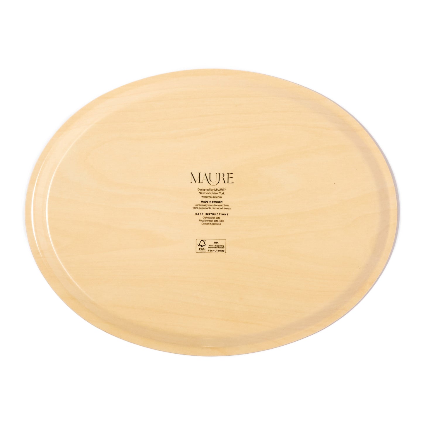 Birds and Bees Birchwood Decorative Tray - Oval