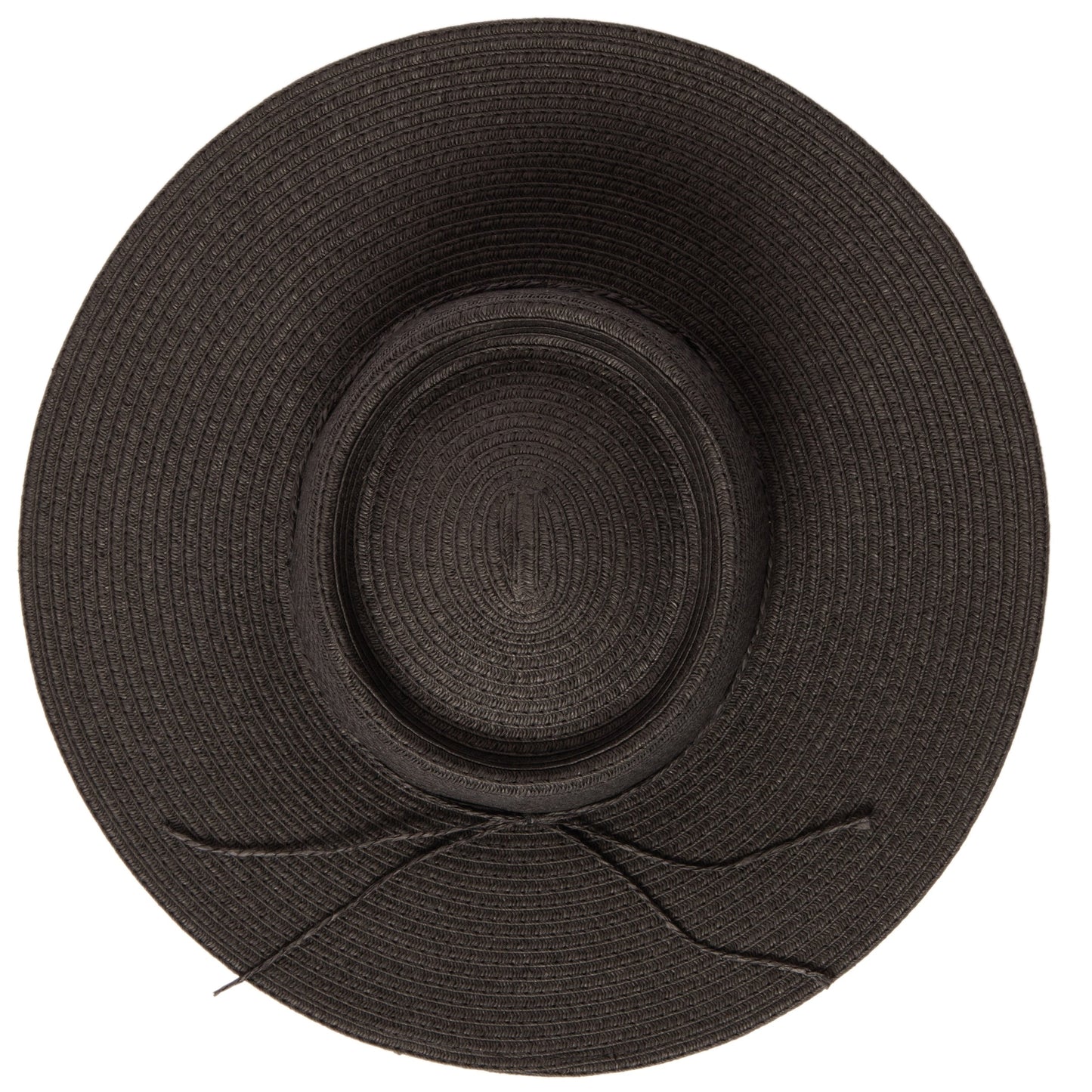 Women's large brim oval crown boater